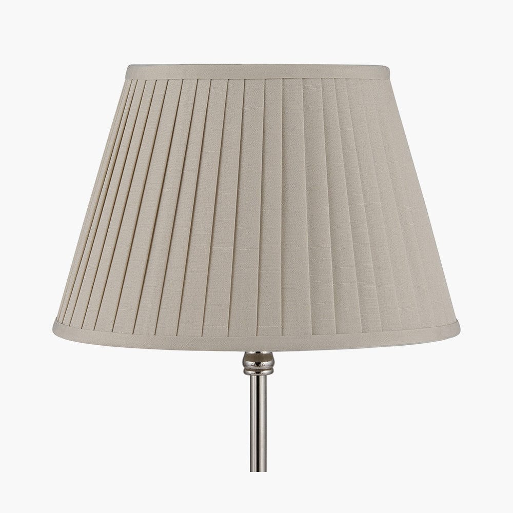 Pacific Lifestyle Lighting Lyndon 30cm Taupe Poly Cotton Knife Pleat Shade House of Isabella UK