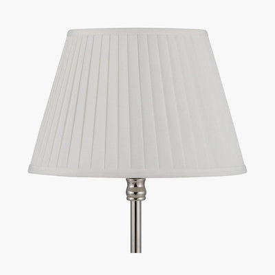 Pacific Lifestyle Lighting Lyndon 35cm Ivory Poly Cotton Knife Pleat Shade House of Isabella UK