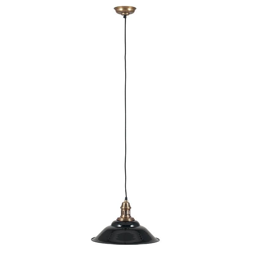 Pacific Lifestyle Lighting Macchiato Black and Gold Metal Cafe Pendant House of Isabella UK