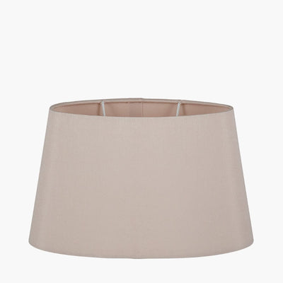Pacific Lifestyle Lighting Martha 45cm Taupe Faux Silk Ellipse Tapered Shade House of Isabella UK