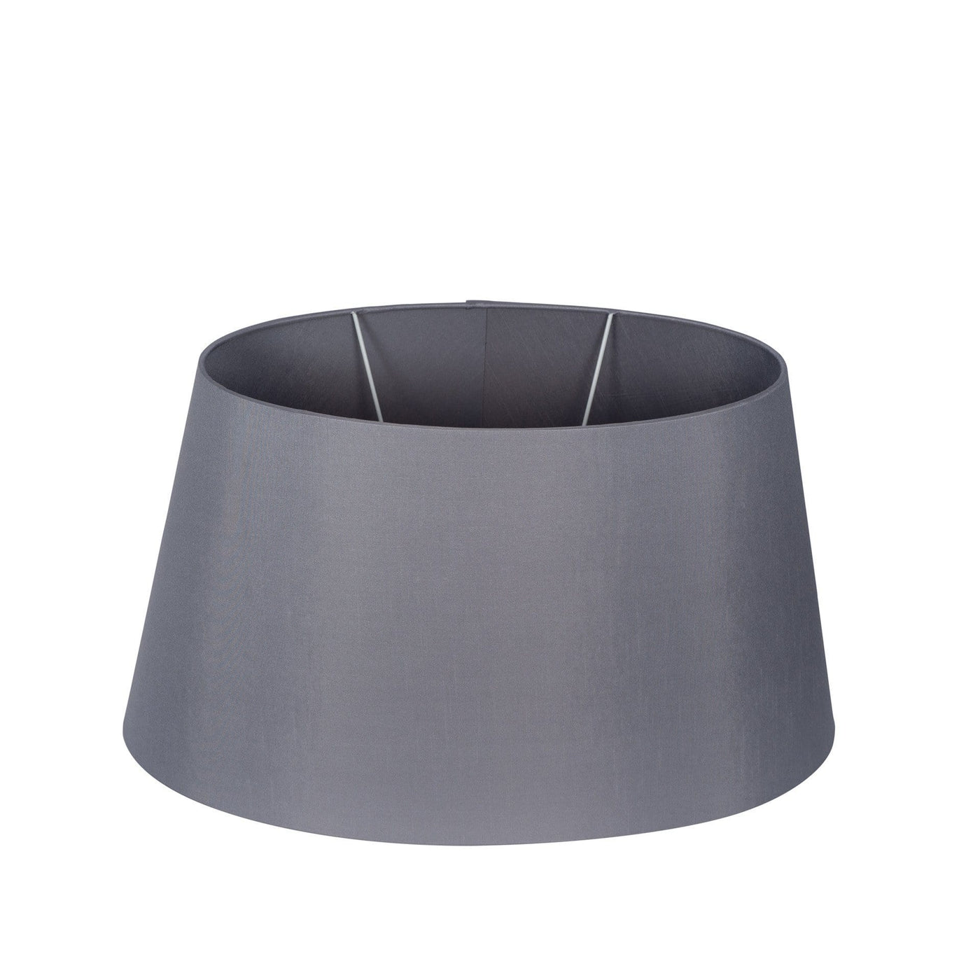 Pacific Lifestyle Lighting Martha 50cm Steel Grey Oval Polysilk Tapered Shade House of Isabella UK