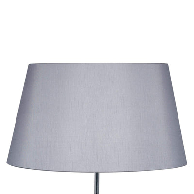 Pacific Lifestyle Lighting Martha 50cm Steel Grey Oval Polysilk Tapered Shade House of Isabella UK