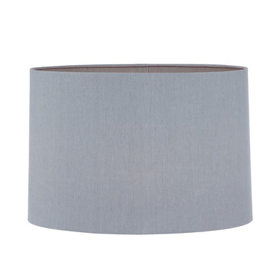 Pacific Lifestyle Lighting Mia 40cm Steel Grey Oval Poly Cotton Shade House of Isabella UK