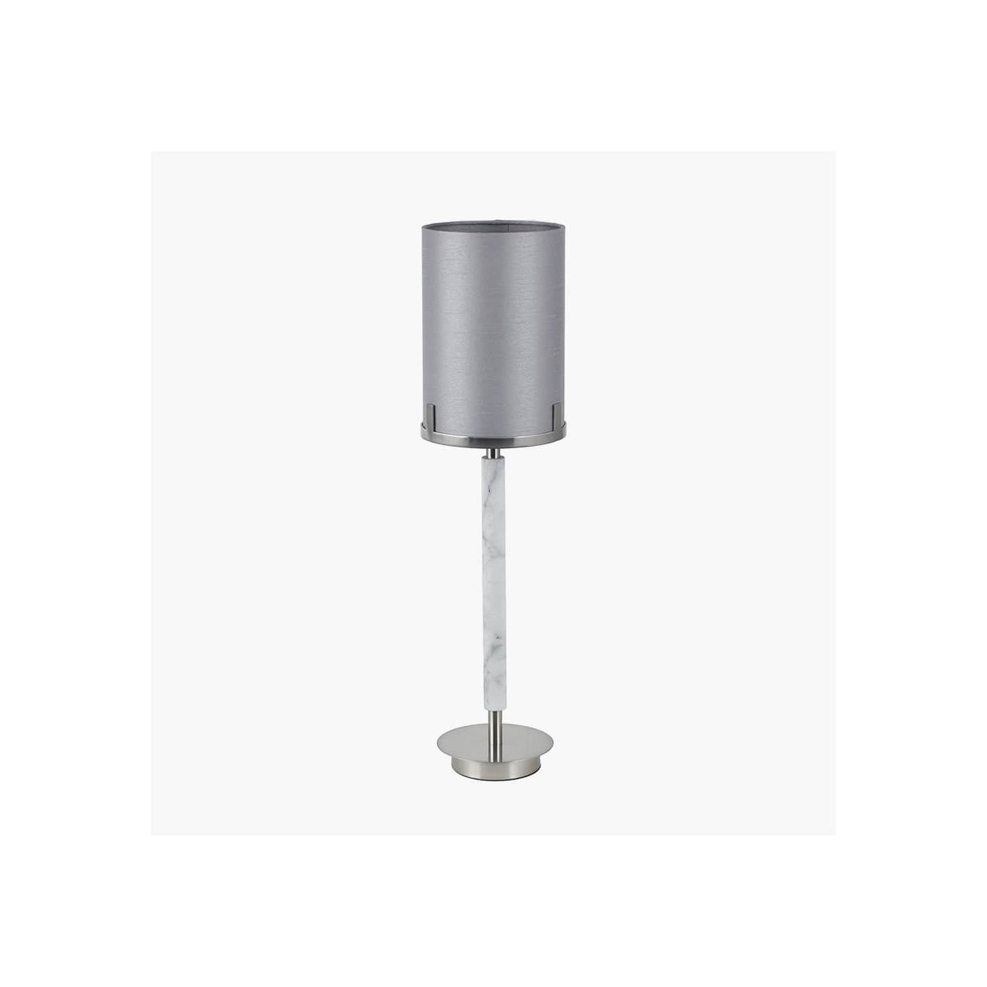Pacific Lifestyle Lighting Midland Brushed Nickel and Grey Marble Effect Table Lamp House of Isabella UK