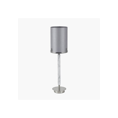 Pacific Lifestyle Lighting Midland Brushed Nickel and Grey Marble Effect Table Lamp House of Isabella UK