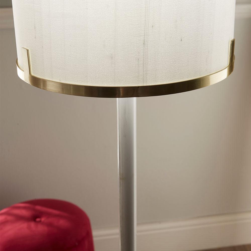 Pacific Lifestyle Lighting Midland Champagne Gold Metal and Marble Effect Floor Lamp House of Isabella UK
