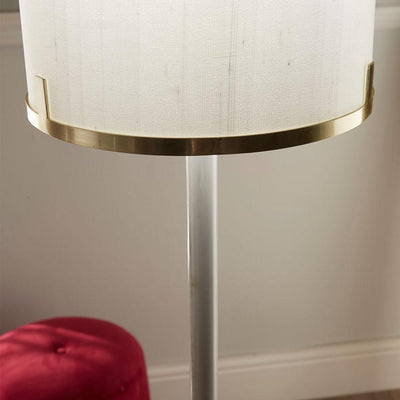 Pacific Lifestyle Lighting Midland Champagne Gold Metal and Marble Effect Floor Lamp House of Isabella UK