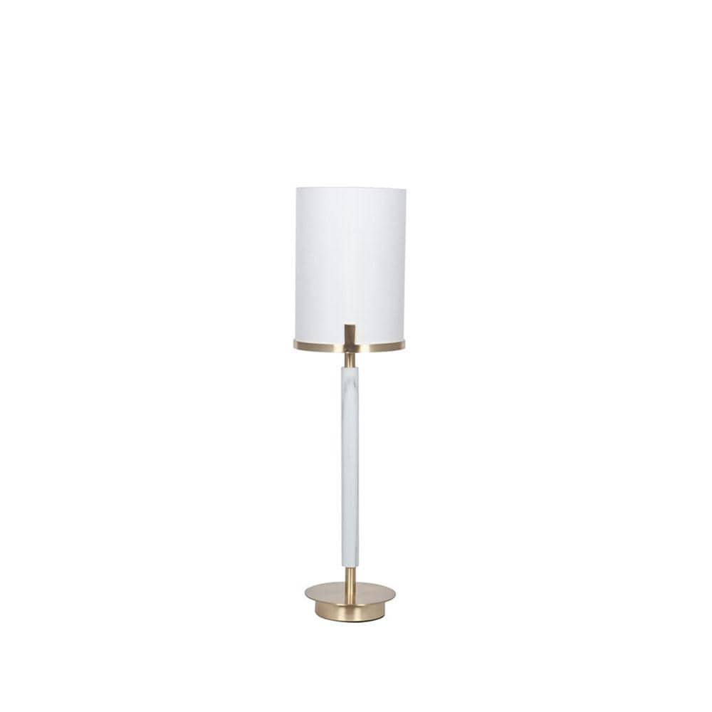 Pacific Lifestyle Lighting Midland Champagne Gold Metal and Marble Effect Table Lamp House of Isabella UK