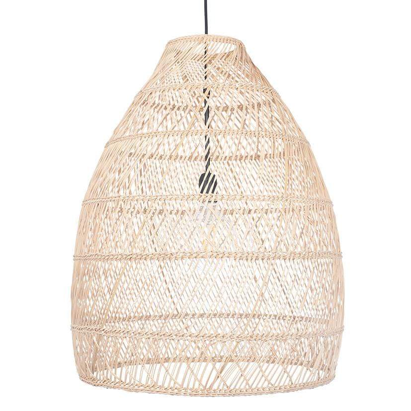 Pacific Lifestyle Lighting Molokai Natural Woven Cloche Pendant House of Isabella UK