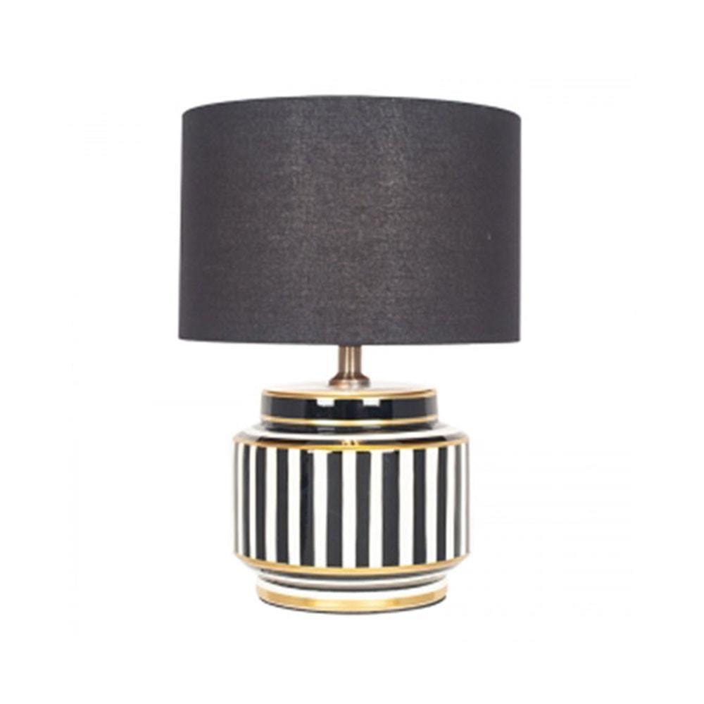 Pacific Lifestyle Lighting Mono Humbug Black and White Small Table Lamp House of Isabella UK