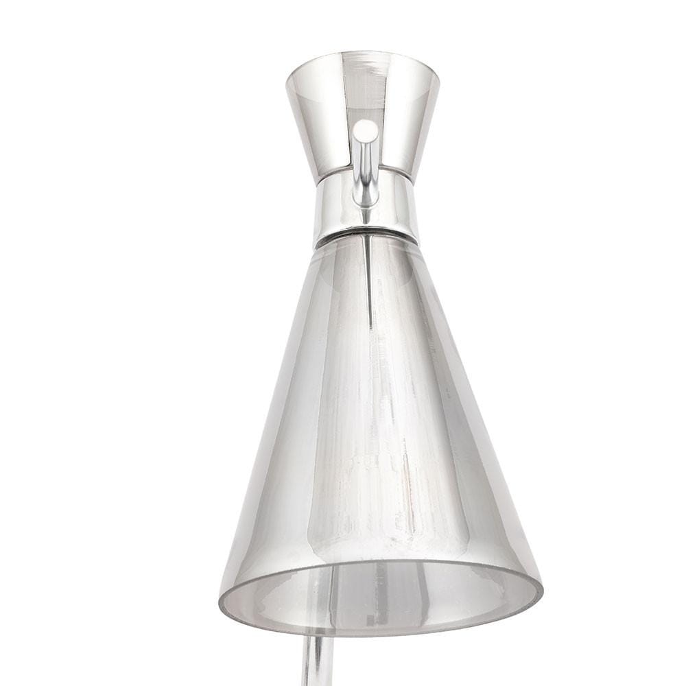 Pacific Lifestyle Lighting Monroe Smoke Glass and Silver Metal Waisted Table Lamp House of Isabella UK