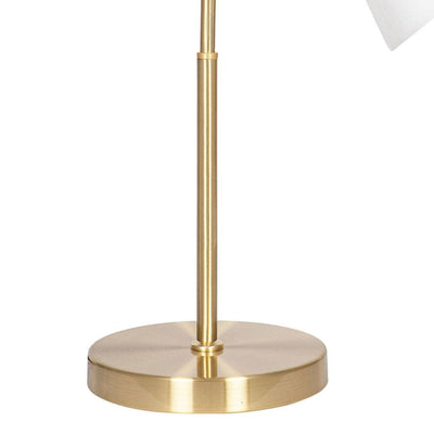 Pacific Lifestyle Lighting Monroe White Glass and Gold Metal Waisted Table Lamp House of Isabella UK