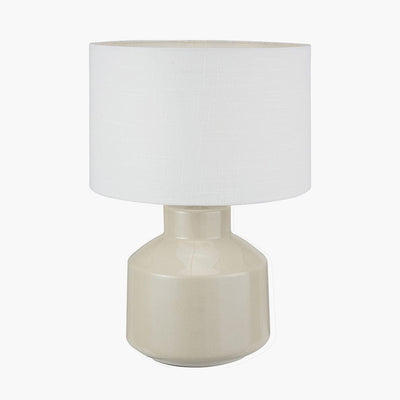 Pacific Lifestyle Lighting Nora Cream Crackle Effect Table Lamp House of Isabella UK