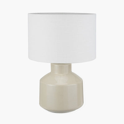 Pacific Lifestyle Lighting Nora Cream Crackle Effect Table Lamp House of Isabella UK