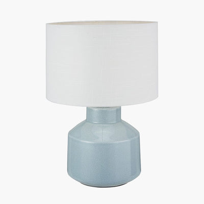 Pacific Lifestyle Lighting Nora Duck Egg Blue Crackle Effect Table Lamp House of Isabella UK
