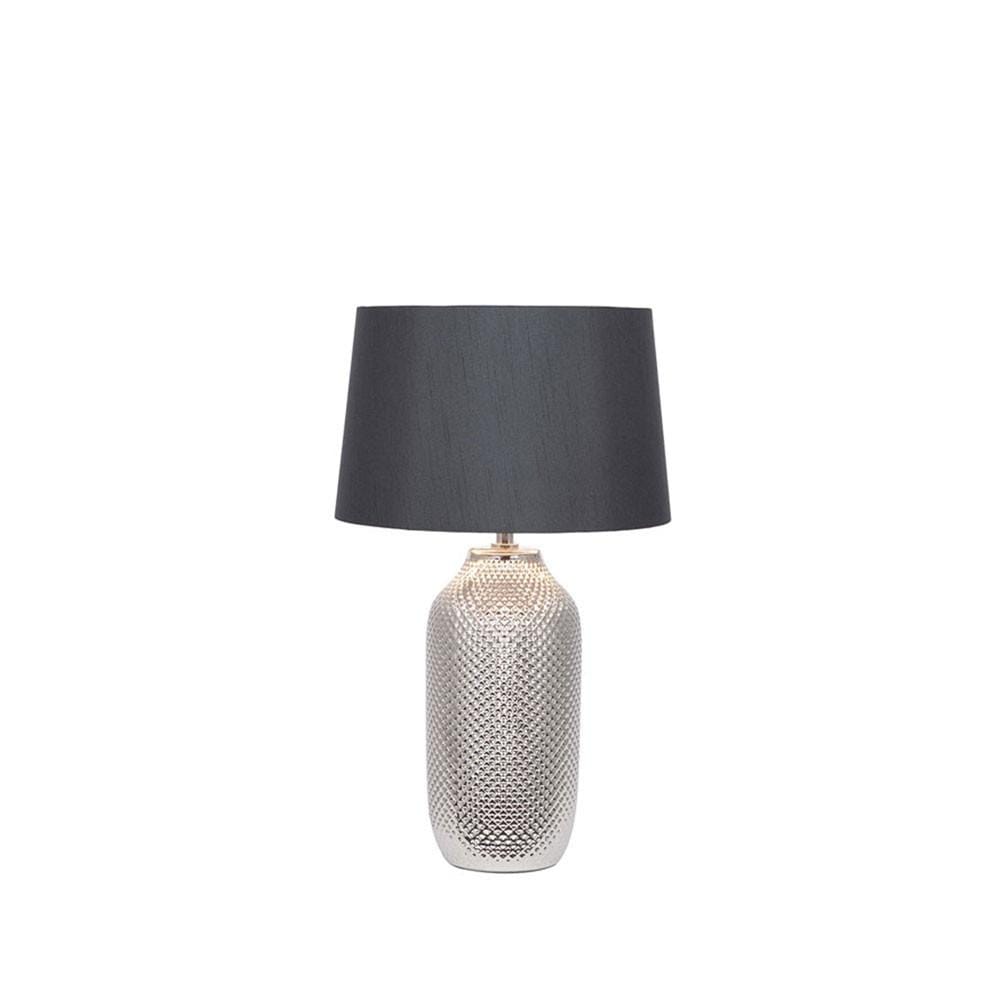 Pacific Lifestyle Lighting Nova Silver Textured Ceramic Bottle Table Lamp House of Isabella UK