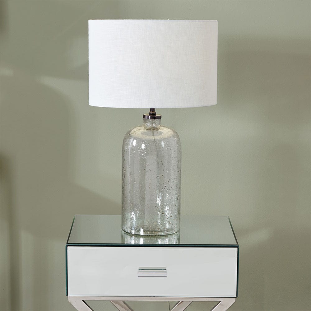Pacific Lifestyle Lighting Ophelia Grey Bubble Glass Table Lamp House of Isabella UK