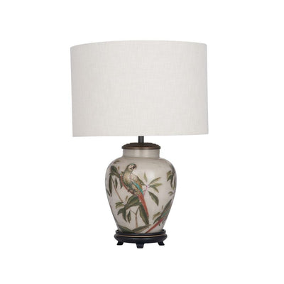 Pacific Lifestyle Lighting Parrot Small Glass Table Lamp House of Isabella UK