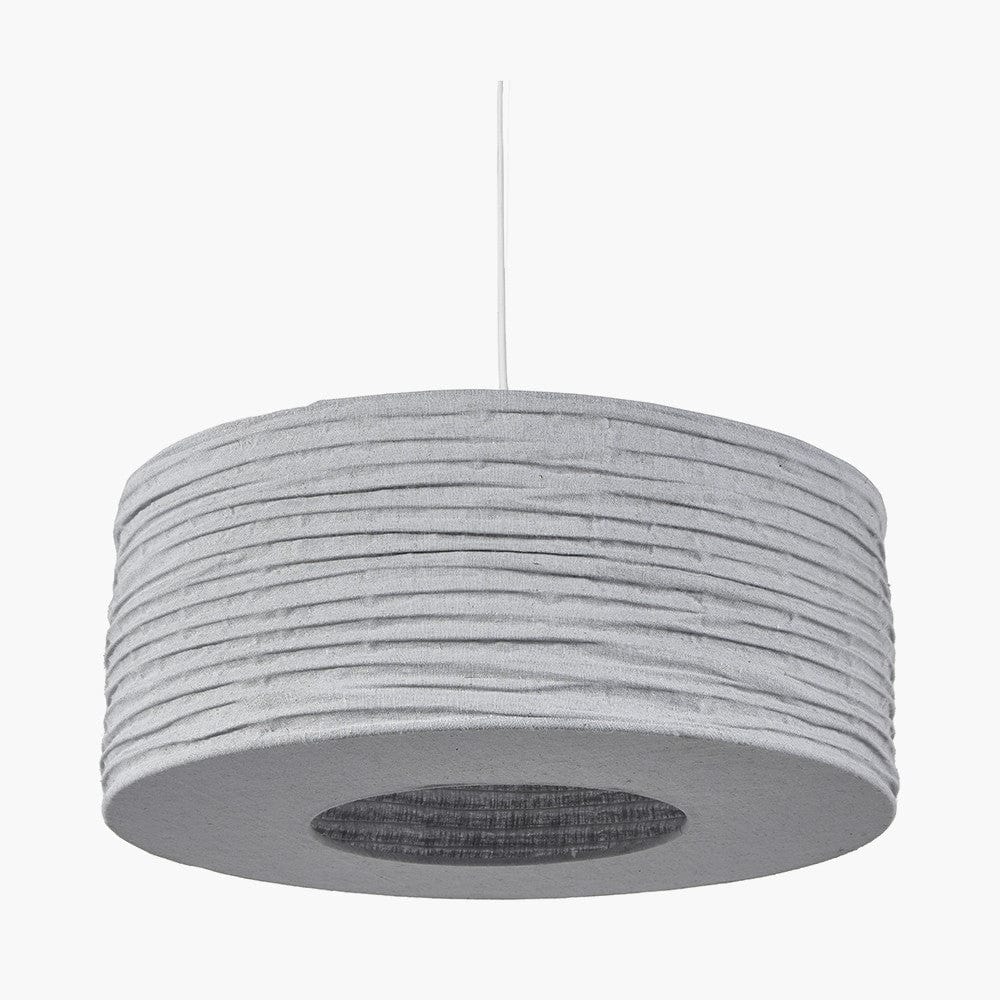 Pacific Lifestyle Lighting Patpong 50cm Grey Jute Easy Fit Pendant House of Isabella UK