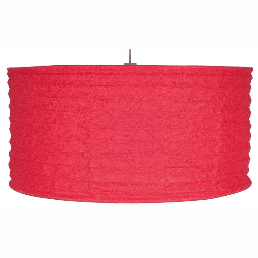 Pacific Lifestyle Lighting Patpong 50cm Red Jute Easy Fit Pendant House of Isabella UK