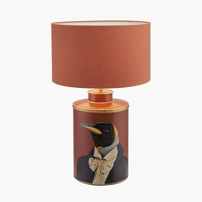 Pacific Lifestyle Lighting Penguin Tobacco Hand Painted Metal Table Lamp House of Isabella UK