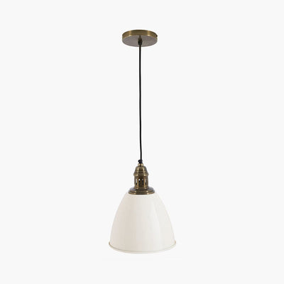 Pacific Lifestyle Lighting Piccolo Cream Metal Dome Pendant Shade Only House of Isabella UK