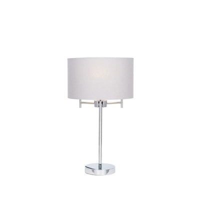 Pacific Lifestyle Lighting Plaza Silver 3 Light Metal Table Lamp House of Isabella UK