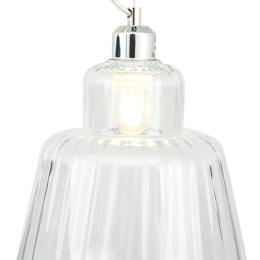 Pacific Lifestyle Lighting Porto Clear Optic Glass Tapered Pendant House of Isabella UK