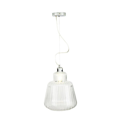 Pacific Lifestyle Lighting Porto Clear Optic Glass Tapered Pendant House of Isabella UK
