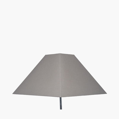 Pacific Lifestyle Lighting Pyramid 30cm Steel Grey Cotton Tapered Square Shade House of Isabella UK