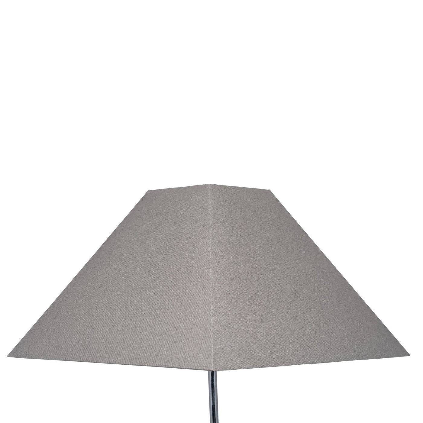 Pacific Lifestyle Lighting Pyramid 45cm Steel Grey Cotton Tapered Square Shade House of Isabella UK