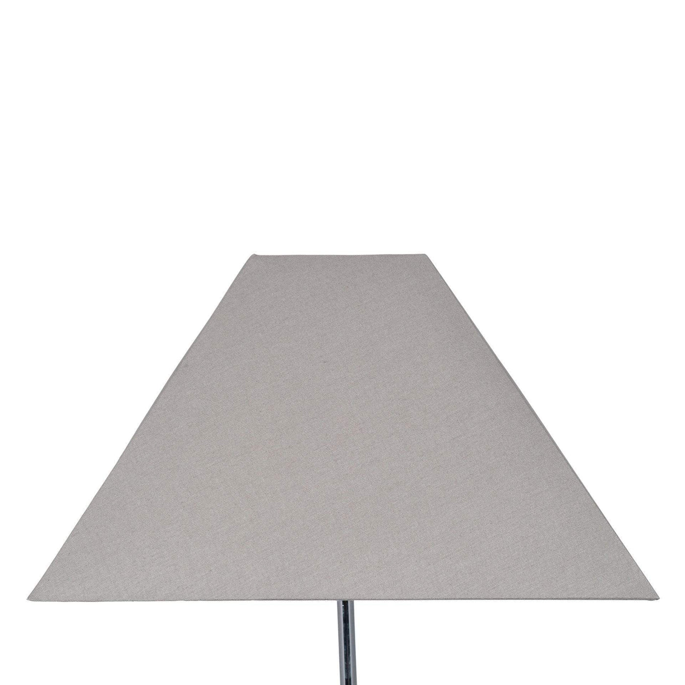 Pacific Lifestyle Lighting Pyramid 45cm Steel Grey Cotton Tapered Square Shade House of Isabella UK