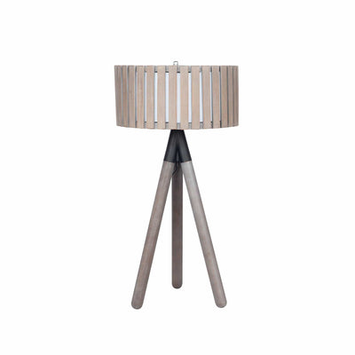 Pacific Lifestyle Lighting Rabanne Slatted Antique Wood Tripod Table Lamp House of Isabella UK