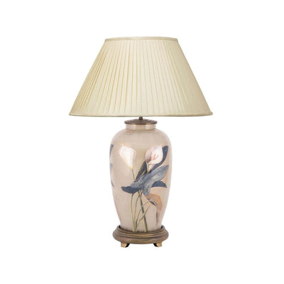Pacific Lifestyle Lighting RHS Arum Lily Tall Glass Table Lamp House of Isabella UK