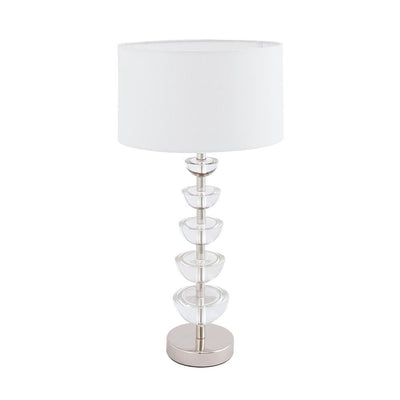 Pacific Lifestyle Lighting Rosa Glass and Silver Table Lamp House of Isabella UK