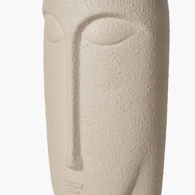 Pacific Lifestyle Lighting Rushmore Cream Texture Ceramic Table Lamp With Face Detail House of Isabella UK
