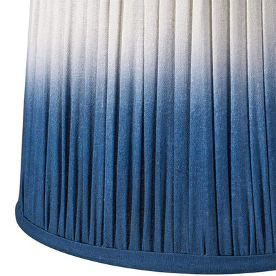 Pacific Lifestyle Lighting Scallop 25cm Blue Ombre Soft Pleated Tapered Shade House of Isabella UK