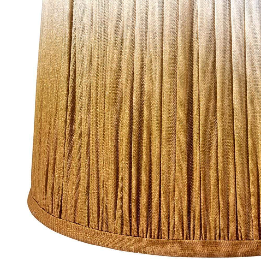 Pacific Lifestyle Lighting Scallop 25cm Mustard Ombre Soft Pleated Tapered Shade House of Isabella UK