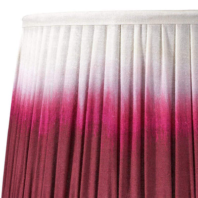 Pacific Lifestyle Lighting Scallop 25cm Red Ombre Soft Pleated Tapered Shade House of Isabella UK