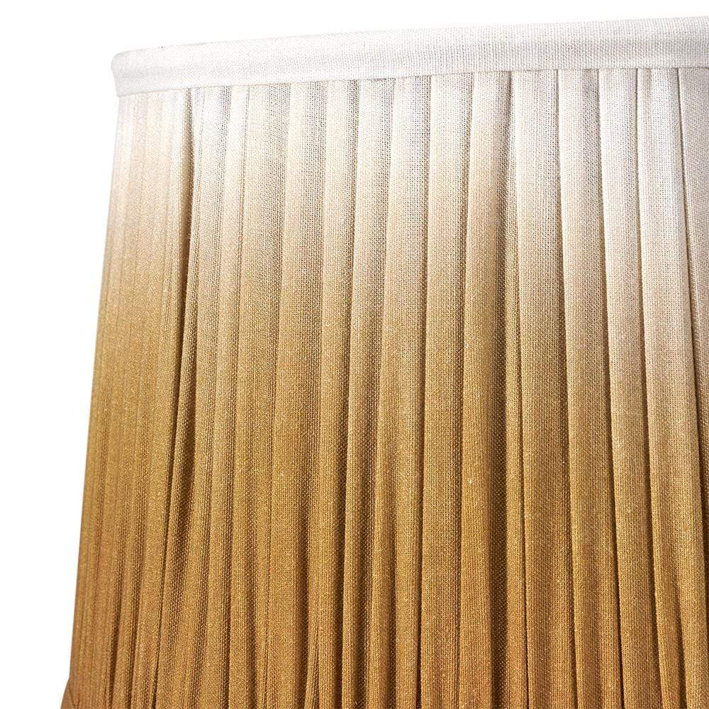 Pacific Lifestyle Lighting Scallop 30cm Mustard Ombre Soft Pleated Tapered Shade House of Isabella UK