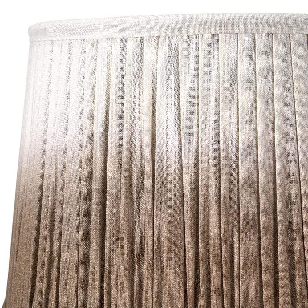 Pacific Lifestyle Lighting Scallop 30cm Taupe Ombre Soft Pleated Tapered Shade House of Isabella UK