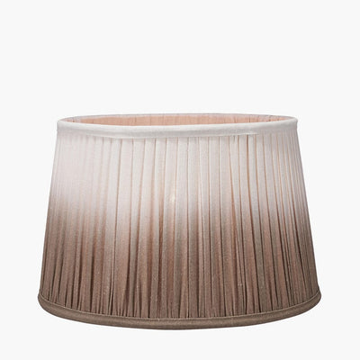 Pacific Lifestyle Lighting Scallop 40cm Taupe Ombre Soft Pleated Tapered Shade House of Isabella UK