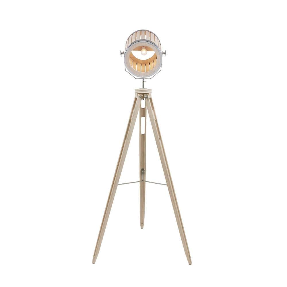 Pacific Lifestyle Lighting Staithes Natural & Silver Marine Tripod Floor Lamp House of Isabella UK