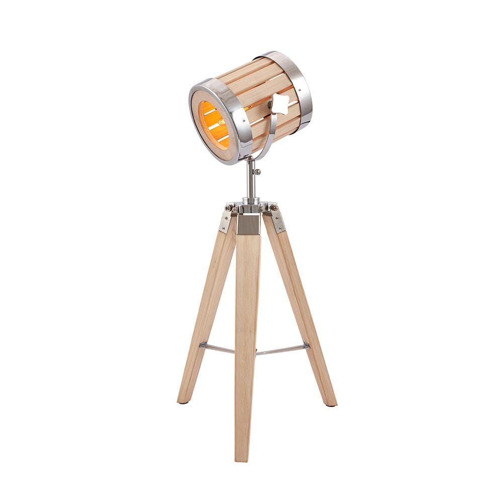 Pacific Lifestyle Lighting Staithes Natural & Silver Marine Tripod Table Lamp House of Isabella UK