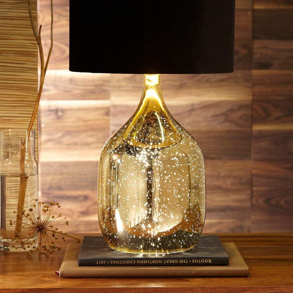 Pacific Lifestyle Lighting Stellar Champagne Gold Glass Dual Light Table lamp House of Isabella UK