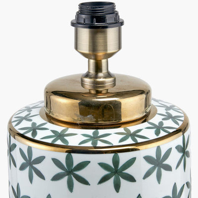 Pacific Lifestyle Lighting Thea Green and Gold Leaf Ceramic Table Lamp House of Isabella UK