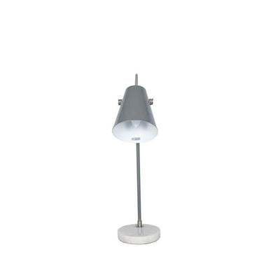 Pacific Lifestyle Lighting Theia Grey and Satin Nickel Task Table Lamp House of Isabella UK