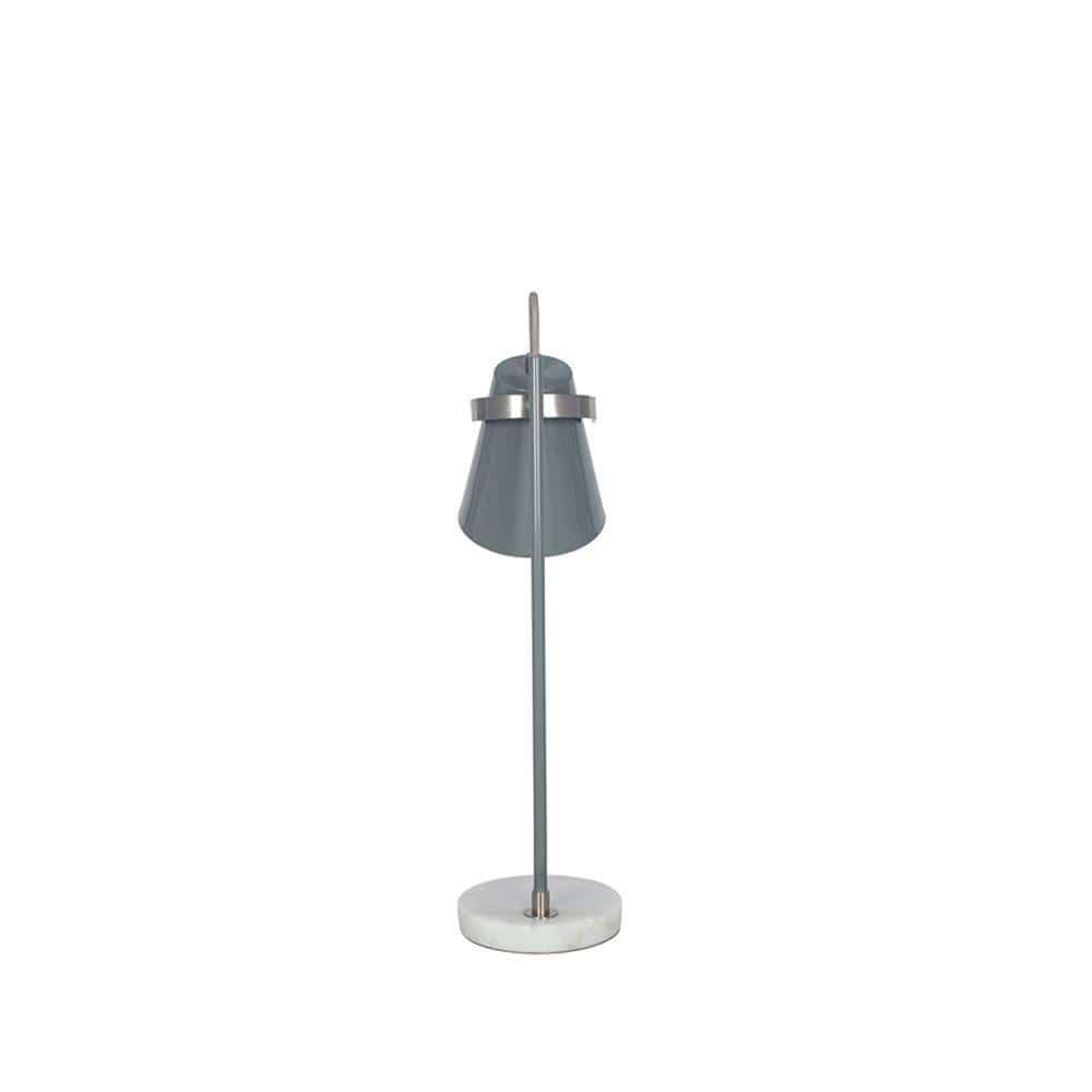 Pacific Lifestyle Lighting Theia Grey and Satin Nickel Task Table Lamp House of Isabella UK