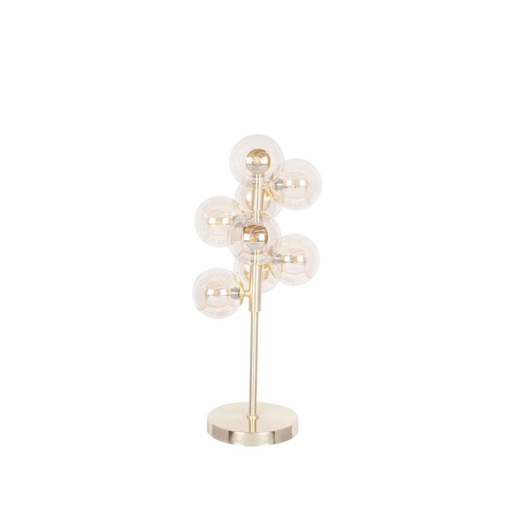 Pacific Lifestyle Lighting Vecchio Lustre Glass Orb and Gold Metal Table Lamp House of Isabella UK