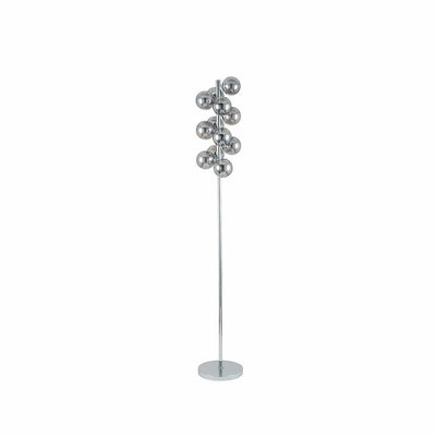 Pacific Lifestyle Lighting Vecchio Smoke Glass Orb and Chrome Floor Lamp House of Isabella UK